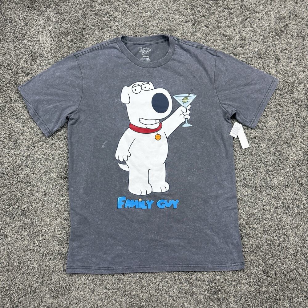 Family Guy Martini Pose Limited Edition Mens Gray T-Shirt Size L NEW
